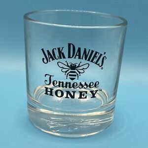 Jack Daniels Tennessee Honey Whiskey Rocks Glass‎ Bee Logo Embossed 8oz